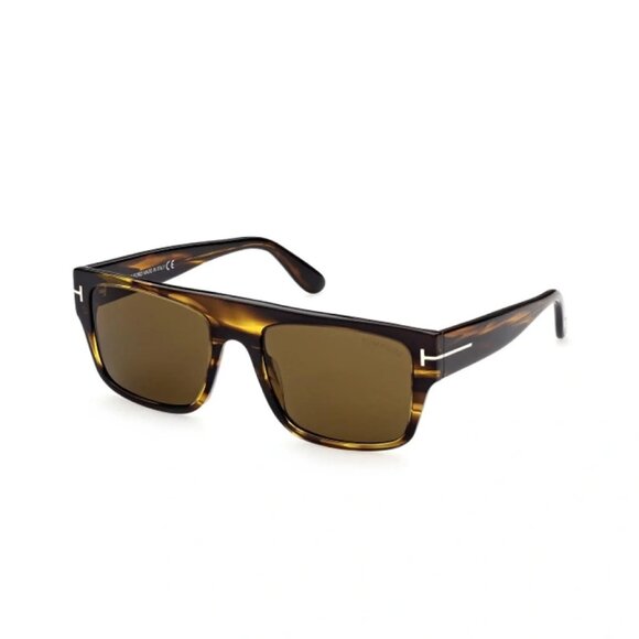 NEW TOM FORD SUNGLASSES HAVANA MEN SQUARE EYEWEAR - Picture 1 of 3